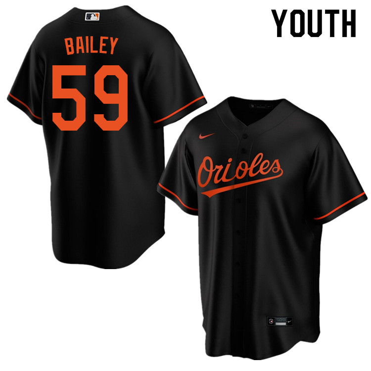 Nike Youth #59 Brandon Bailey Baltimore Orioles Baseball Jerseys Sale-Black